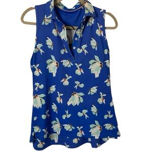 Peter Millar Medium 2 Piece Tank & Skort Blue Floral Set Pickleball Tennis Sport